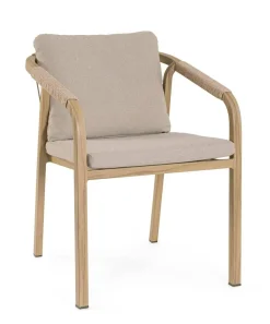 Silla de Jardín con Cojines y Cuerda Trenzada KALIMERA 0664125