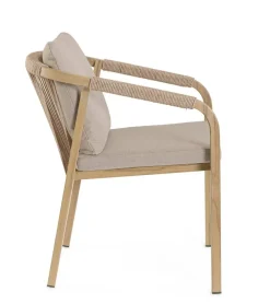 Silla de Jardín con Cojines y Cuerda Trenzada KALIMERA 0664125