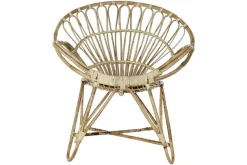 Silla de Jardín de Ratán Natural con Reposabrazos MB-182515