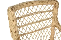 Silla de Jardín de Ratán Natural con Cojín MB-207615