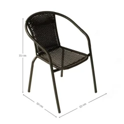 Silla de Jardín en Acero y Fibra Sintética Bronce BRASIL
