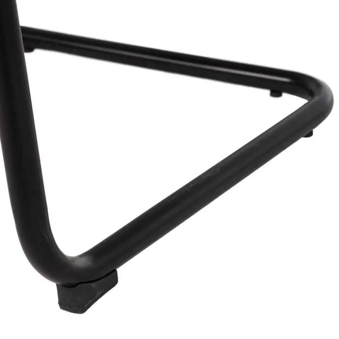 Silla de Madera y Ratán con Patas de Metal y Reposabrazos Color Negro 614518