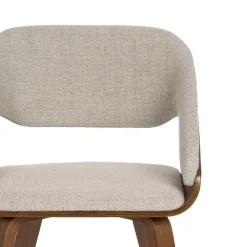 Silla de Madera y Tejido Color Marrón-Gris 614600