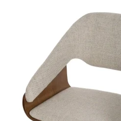 Silla de Madera y Tejido Color Marrón-Gris 614600