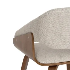 Silla de Madera y Tejido Color Marrón-Gris 614600