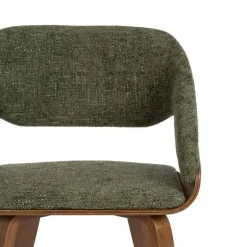 Silla de Madera y Tejido Color Marrón-Verde 614599