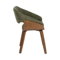 Silla de Madera y Tejido Color Marrón-Verde 614599