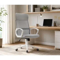 Silla de Oficina Color Gris-Blanco DORA OFIOFS0000017