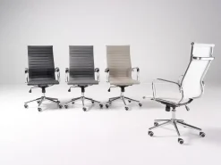 Silla de Oficina con brazos Modelo SMART tapizado en tejido Ecopiel