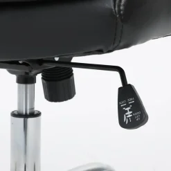Silla de Oficina con Respaldo Alto Tapizada en Polipiel Negro LUPO