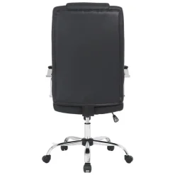 Silla de Oficina con Respaldo Alto Tapizada en Polipiel Negro LUPO