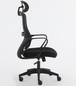 Silla de Oficina en Malla Negra con Apoyacabezas Regulable XULIA