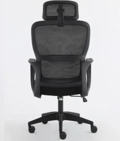 Silla de Oficina en Malla Negra con Apoyacabezas Regulable XULIA