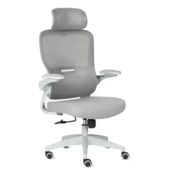 Silla de Oficina Ergonómica Gris con Malla TAYLOR 1054-H