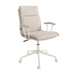Silla de Oficina Giratoria Tapizada con Ruedas BASEL
