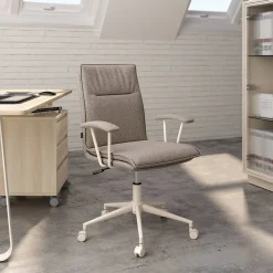 Silla de Oficina Giratoria Tapizada con Ruedas BASEL