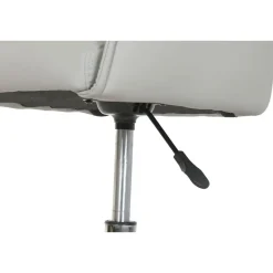 Silla de Oficina Gris con Asiento y Respaldo en PU y Ruedas MetálicasMB-222427