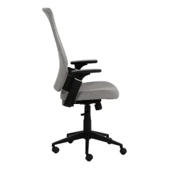 Silla de Oficina Gris con Ruedas y Reposabrazos Regulables 613247