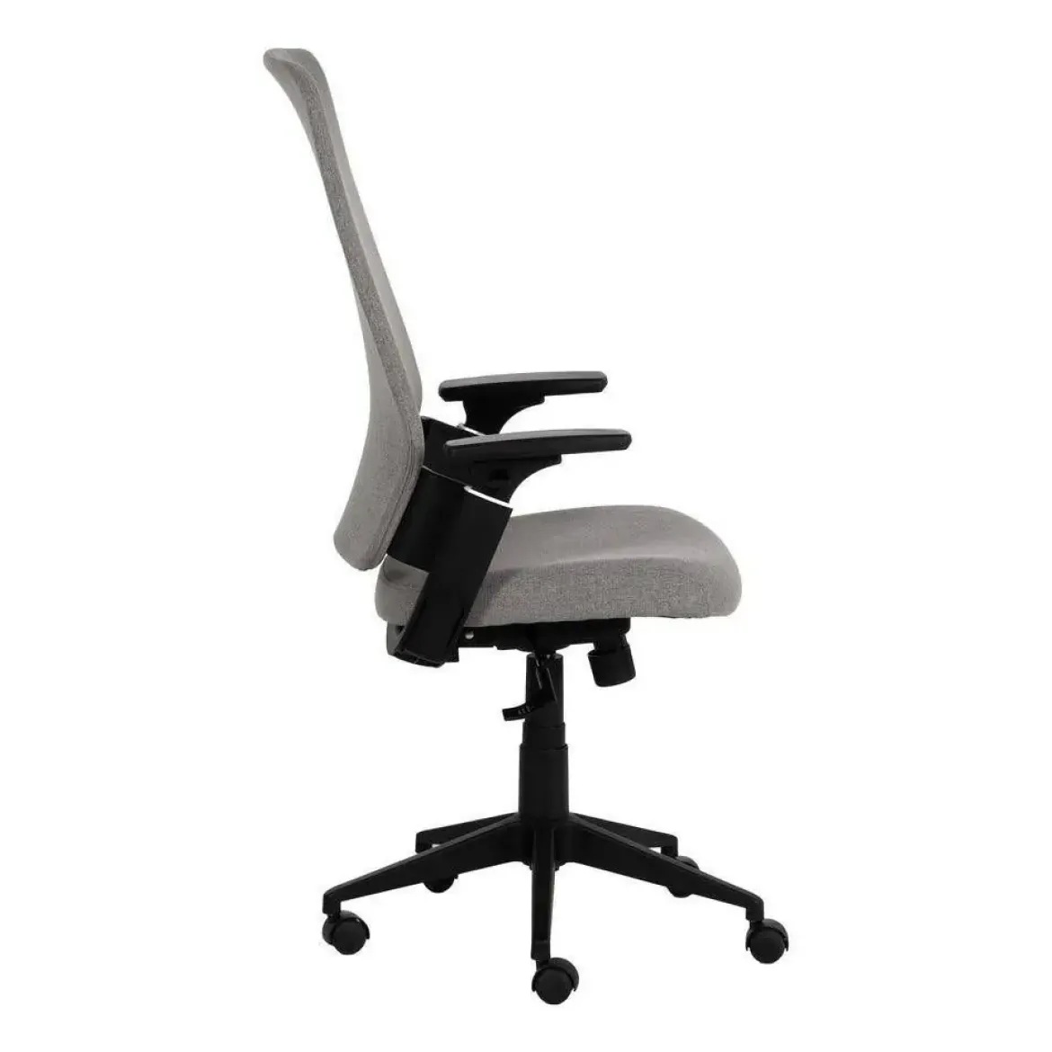 Silla de Oficina Gris con Ruedas y Reposabrazos Regulables 613247