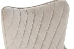 Silla de Oficina Tapizada en Poliéster Crema con Ruedas MB-208355