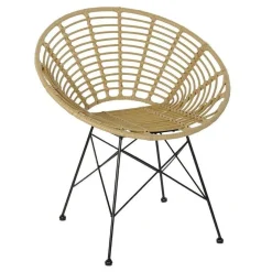 Silla de Ratán Sintético en Color Natural MB-166561