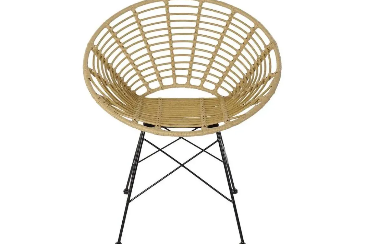 Silla de Ratán Sintético en Color Natural MB-166561