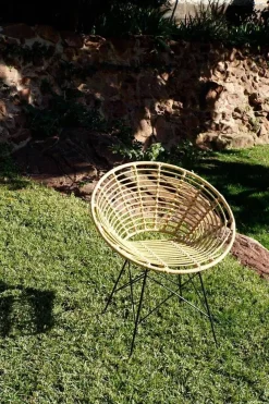 Silla de Ratán Sintético en Color Natural MB-166561