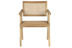 Silla de Teca con Asiento y Respaldo de Ratán MB-199291