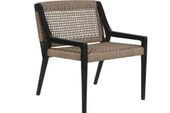 Silla de Teca y Fibra Sintética Negra MB-221571