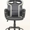 Silla Gaming de Polipiel Negra-Gris con Soporte Lumbar MARTE