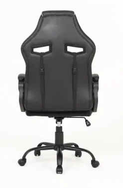 Silla Gaming de Polipiel Negra-Gris con Soporte Lumbar MARTE