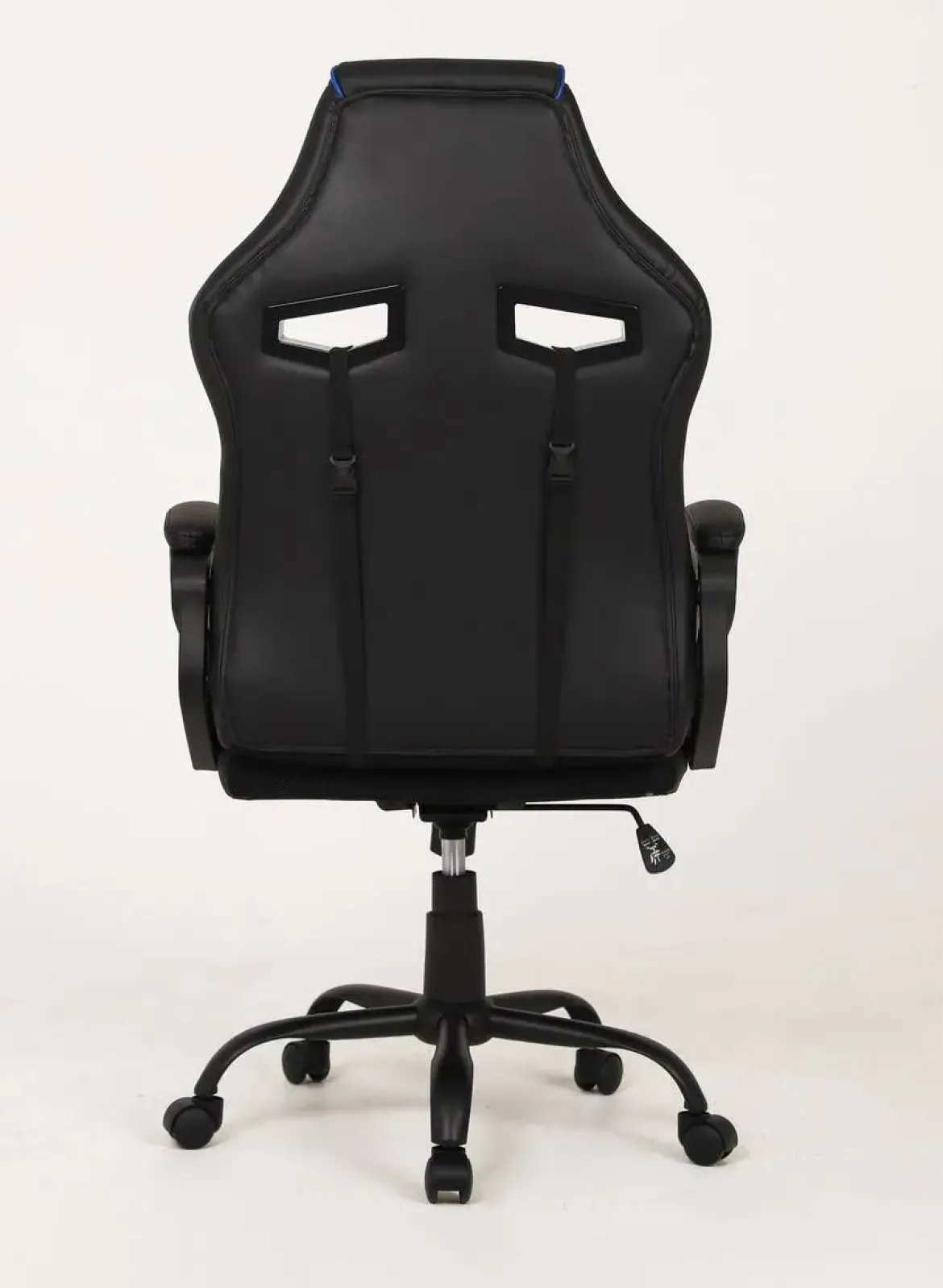 Silla Gaming de Polipiel Negra-Azul con Soporte Lumbar MARTE