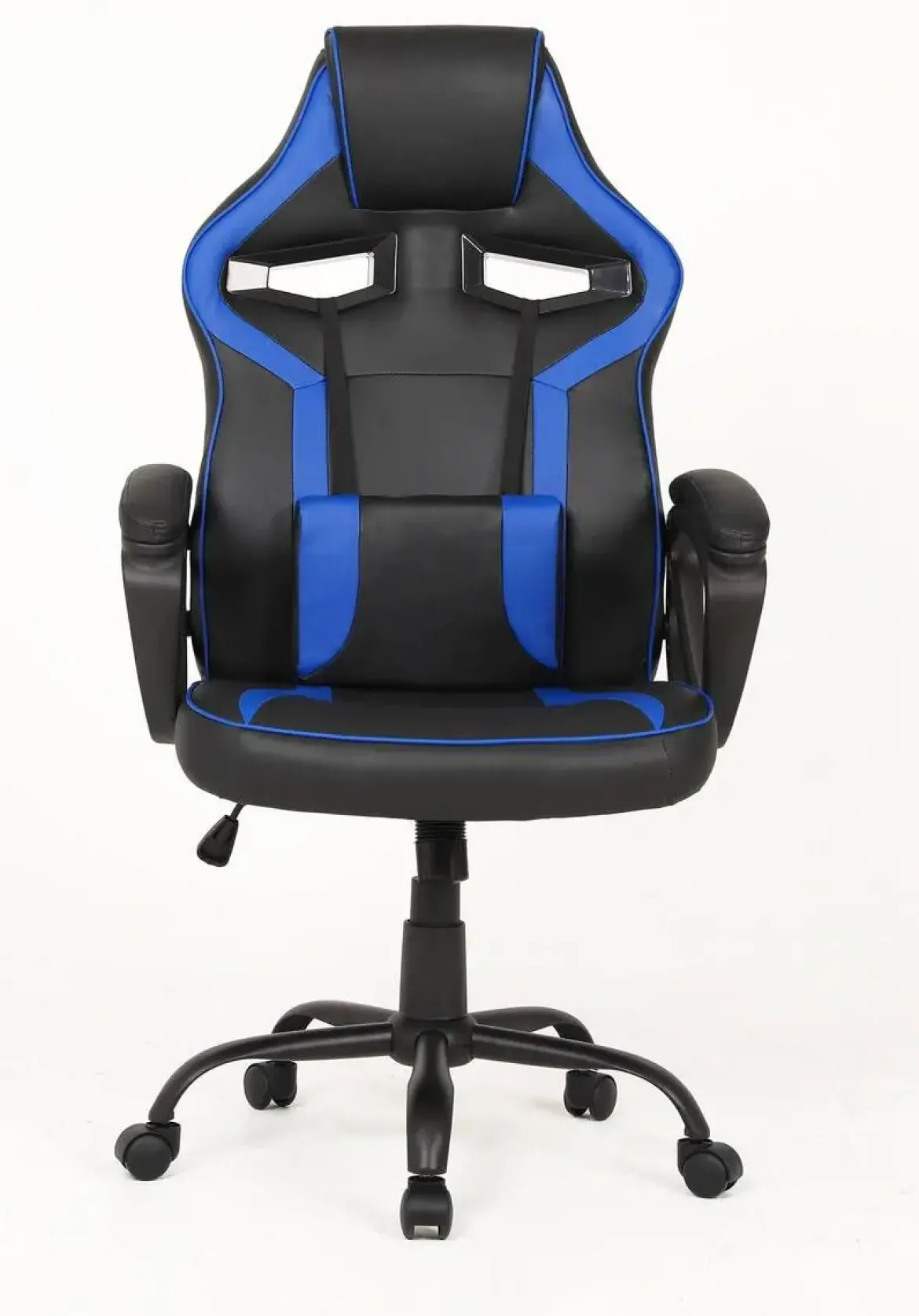 Silla Gaming de Polipiel Negra-Azul con Soporte Lumbar MARTE