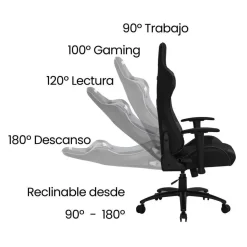 Silla Gaming Reclinable de Tela y Polipiel Infiniton GSEAT-B6