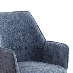 Silla Giratoria con Asiento Tapizado y Patas de Metal RAKEL