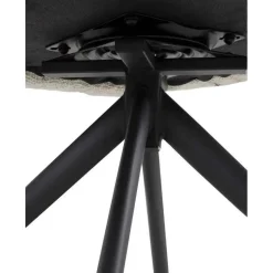 Silla Giratoria Tapizada en Chenilla con Patas de Metal GABAR