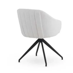 Silla Giratoria Tapizada en Chenilla con Patas de Metal GABAR