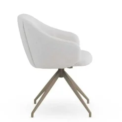Silla Giratoria Tapizada en Chenilla con Patas de Metal GABAR