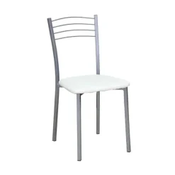 Silla Metálica de Cocina Tapizada en Polipiel 20