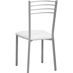 Silla Metálica de Cocina Tapizada en Polipiel