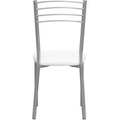 Silla Metálica de Cocina Tapizada en Polipiel