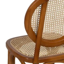 Silla Miel de Madera de Olmo con Respaldo Alto 44,5 cm 612650