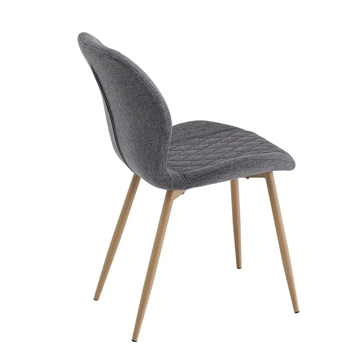 Sillas de Comedor Tapizadas Juego de 4 con Patas Metálicas SELMA