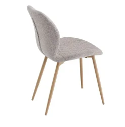 Sillas de Comedor Tapizadas Juego de 4 con Patas Metálicas SELMA