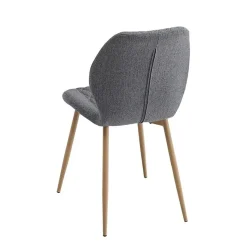 Sillas de Comedor Tapizadas Juego de 4 con Patas Metálicas SELMA