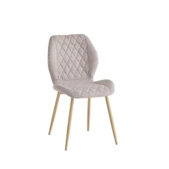 Sillas de Comedor Tapizadas Juego de 4 con Patas Metálicas SELMA