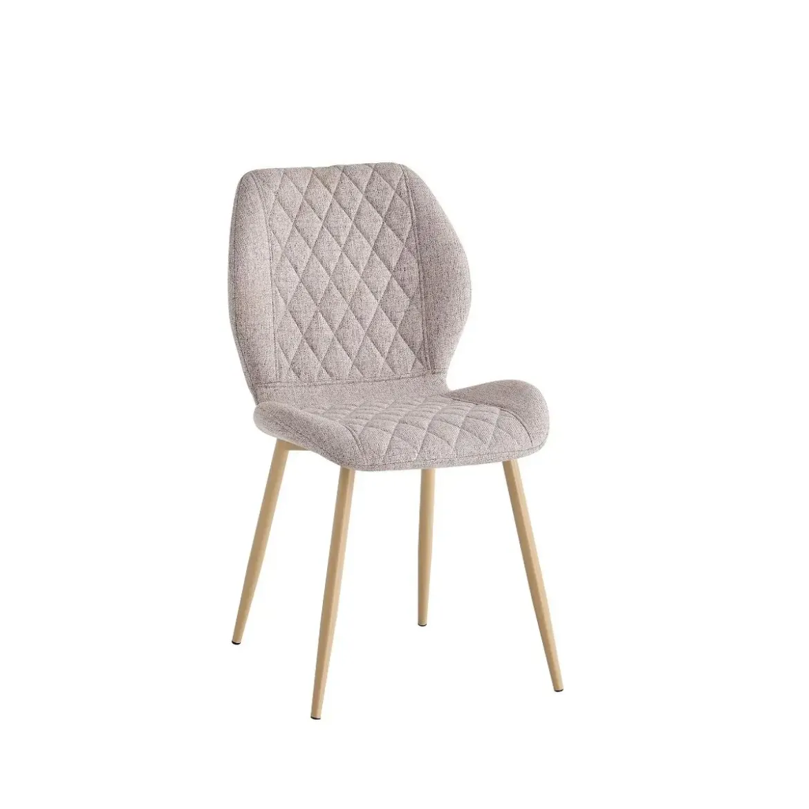 Sillas de Comedor Tapizadas Juego de 4 con Patas Metálicas SELMA