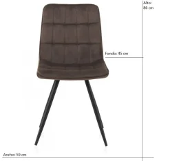 Silla tapizada en terciopelo GABAR VIVE modelo 838