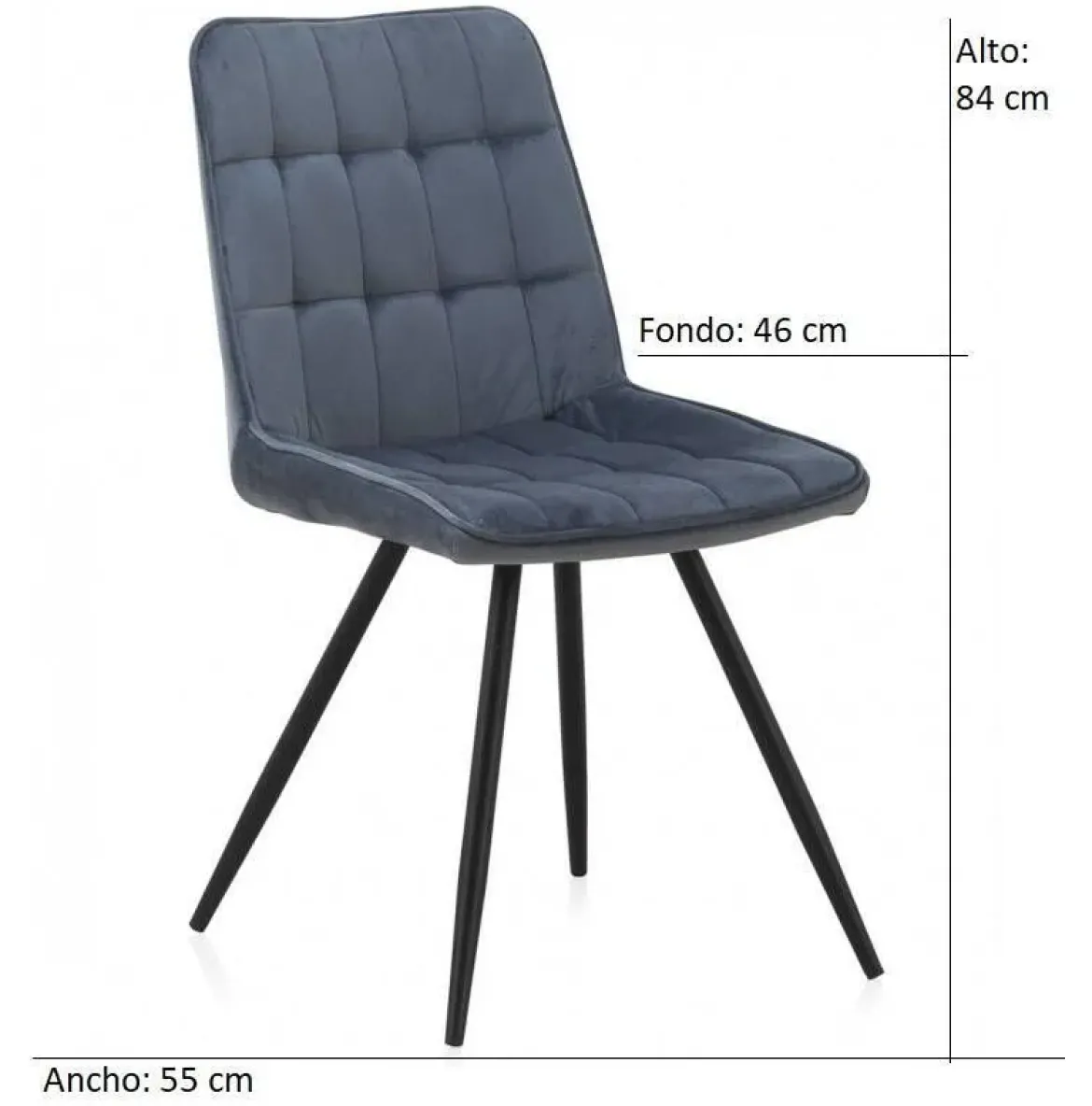 Silla tapizada en terciopelo GABAR VIVE modelo 838