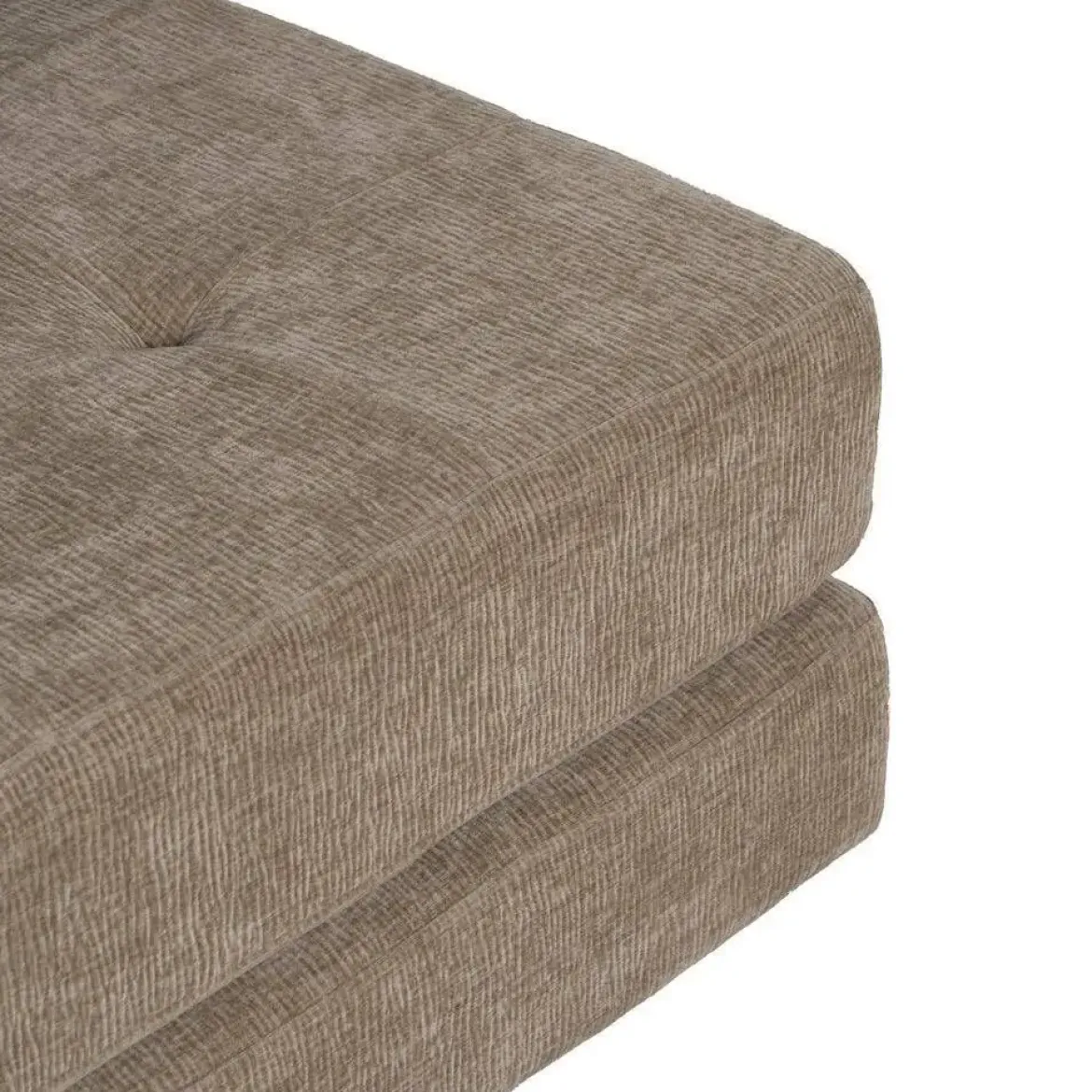 Sillón Cama Beige de Tejido Suave y Estructura de Madera 613617